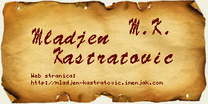 Mlađen Kastratović vizit kartica